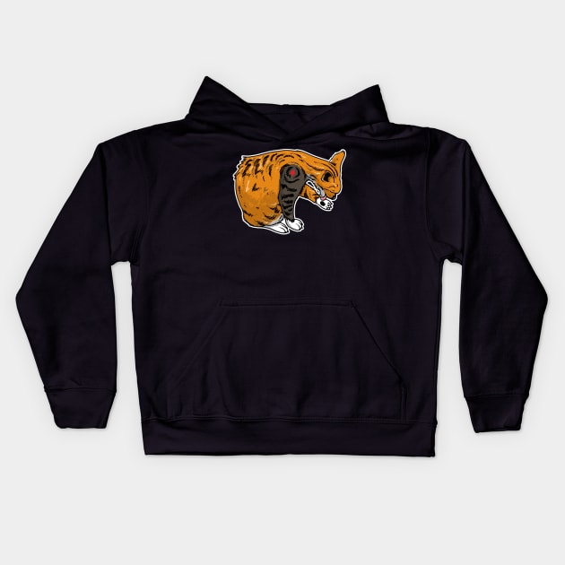 Cat soldier Kids Hoodie by AION